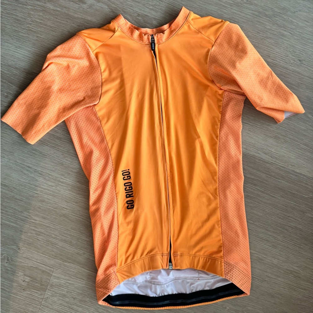 Cycling Jersey-Bright Orange-Go Rigo Go- Reflective